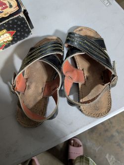 Huaraches artesanal de piel para niño (Talla 23)Talla US: 4