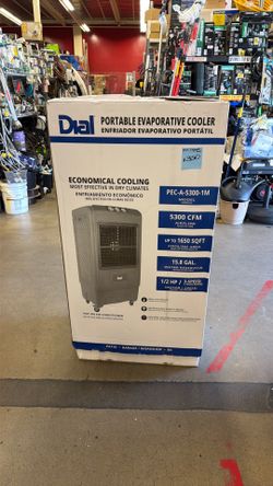 Dial portable evaporative cooler 5300cfm 1650sqft