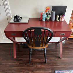 Cute campaign desk + desk chair