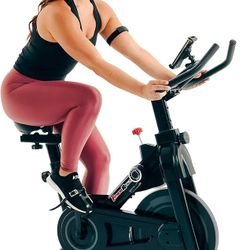 * Fitness Reality Cycling Exercise Bike with Bluetooth Workout Tracking, 360° Adjustable Tablet Holder, 14 Levels Magnetic Resistance & Optional 