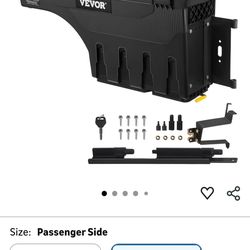 VEVOR Truck Bed Storage Box, Compatible with Chevrolet Silverado 1500 GMC Sierra 1500 2019-2020 R, Waterproof ABS Wheel Well Tool Box with Lockable Li