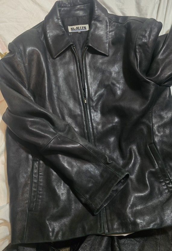 Leather Motorcycle Jacket XXL
