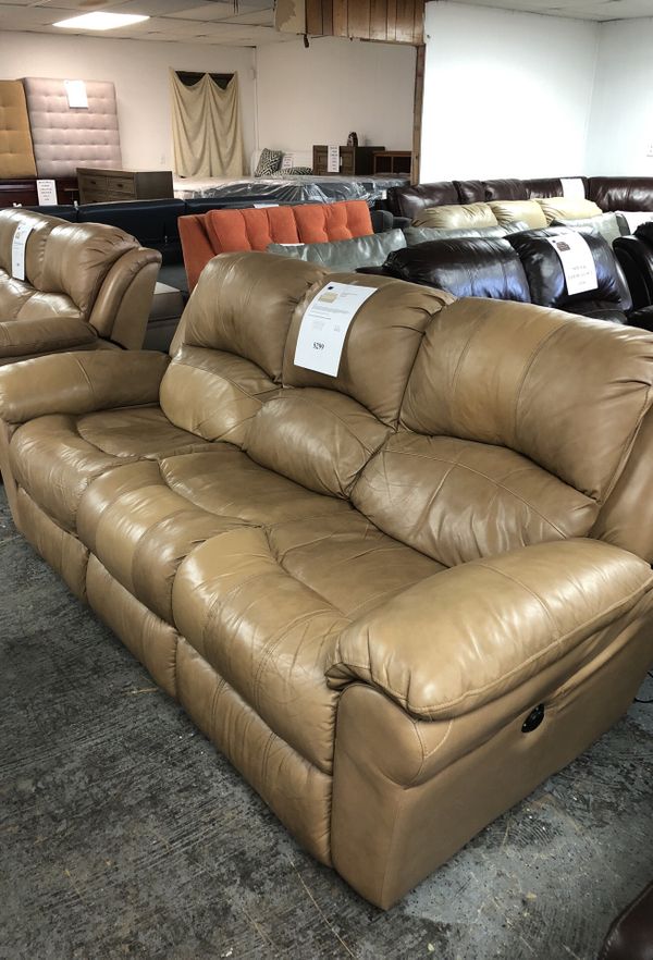 Vercelli Stone Leather Power Reclining Sofa For In Jacksonville Fl Offerup