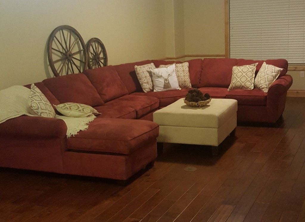 Red Sectional Couch For Sale