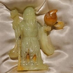 Chinese Jade Sculpture Longevity God