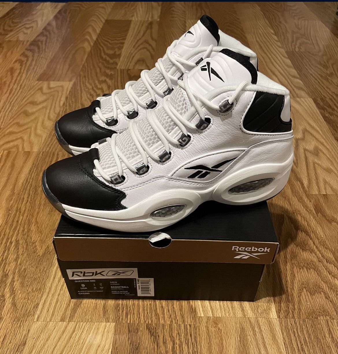 Reebok Question Allen Iverson - Why Not Us- Mens Sz 9 - Black/White