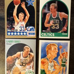 4 Larry Bird NBA Basketball Cards