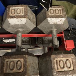 100 Lb Dumbbells 