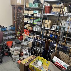 Lots Of Vintage Collectibles Fishing Rod And Reel, Lures, Tackles, Etc.