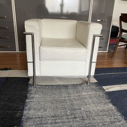 Modern White Leather Chair