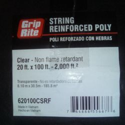Construction Job Site String Reinforced Poly 20 by 100  ft