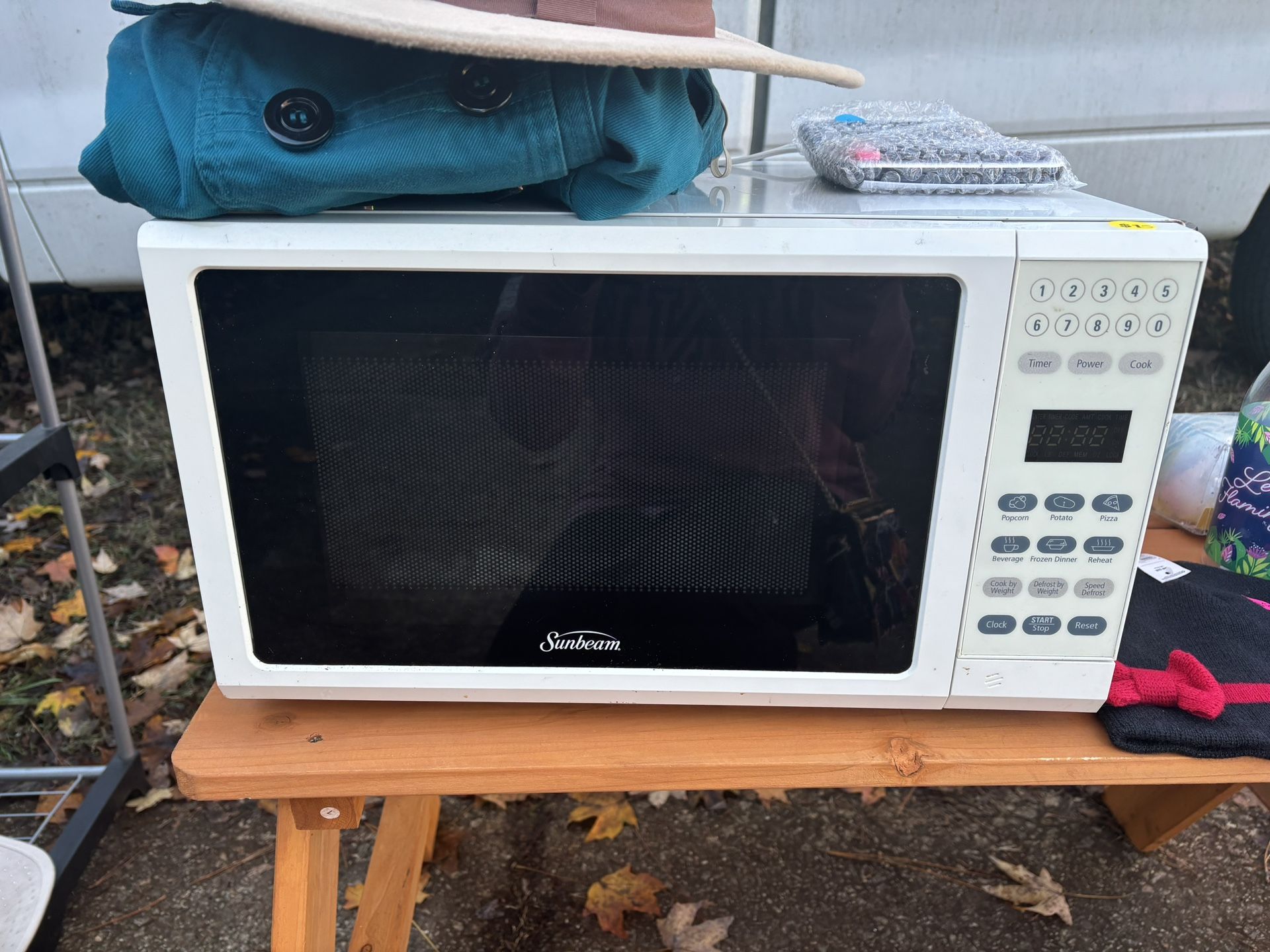 White Small Microwave