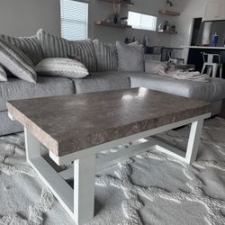 MARBLE COFFEE & SIDE TABLE SET