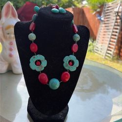 Turquoise, Beautiful Piece Earrings Go With It. I'd Wear The Earrings By Themselves In The Turquoise Thing By Themselves Unless YouUnless You're Older