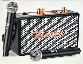 NIAUFUX Karaoke Machine with Wireless Microphones