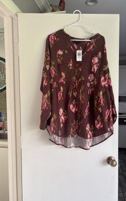 Torrid Emma Babydoll Floral Challis Tunic