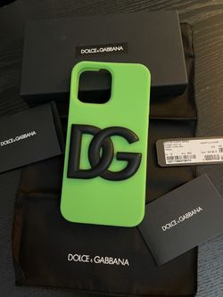 Dolce & Gabbana iPhone 13 or 12 Pro Max Case- Neon Green