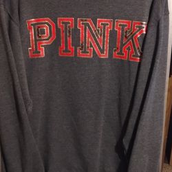 Victoria's Secret Pink Sweatshirt Crew Neck Pullover With Logo