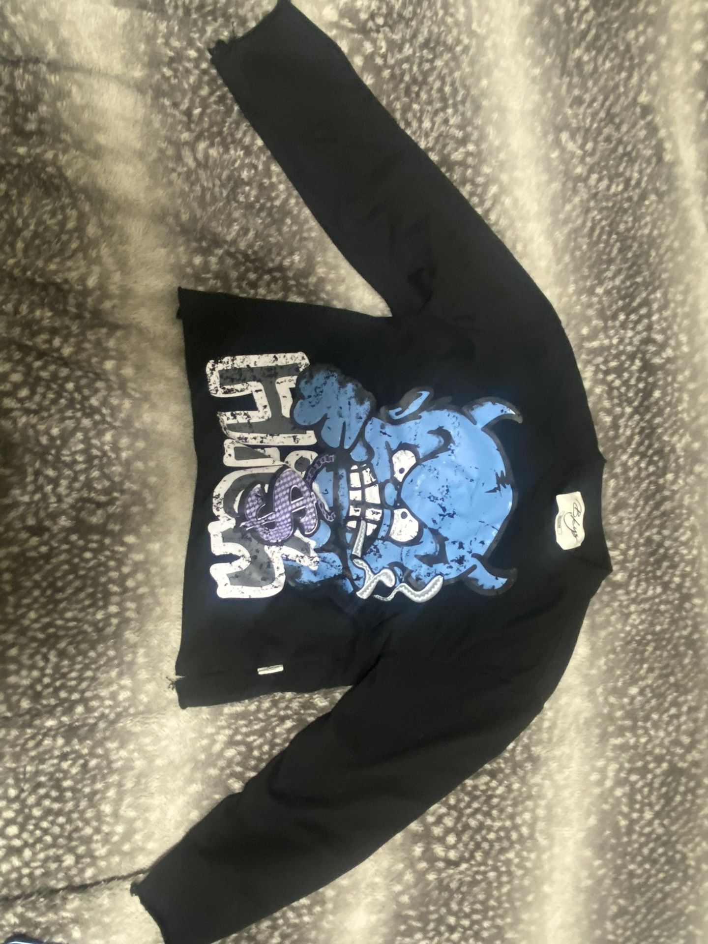 Cropped Long Sleeve Graphic Tee.