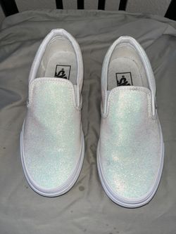 White Glitter Vans