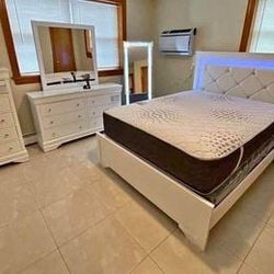 Brand new led light bedroom set