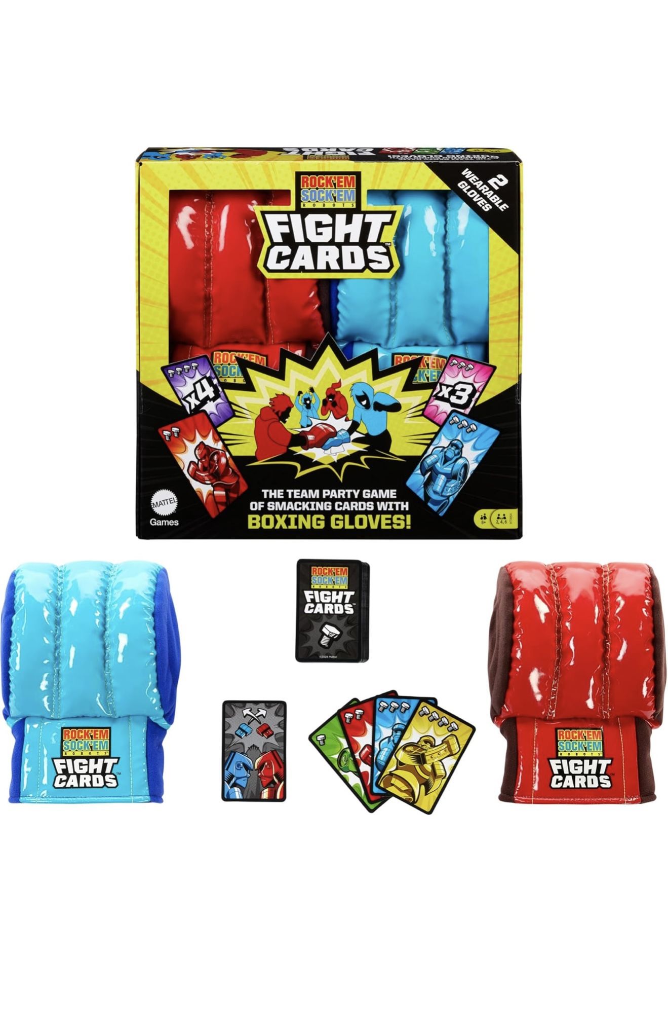 New! Mattel Games Rock ‘Em Sock ‘Em Robots Fight Cards Card Game