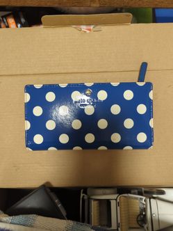 Kate spade polka dot wallet