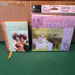 Brand New Friends Kitchen Towel And Friends Hallmark Gift Book