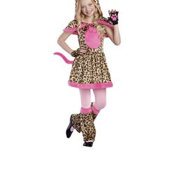 Girls Cattitude Halloween Costume, Large