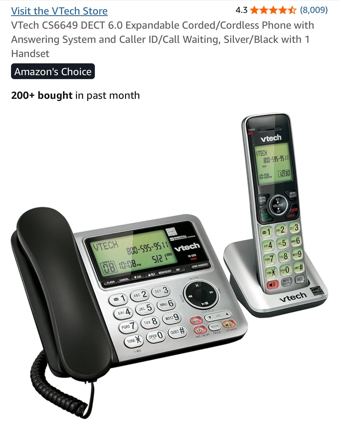 NEW Vtech CS6649 Office Phone