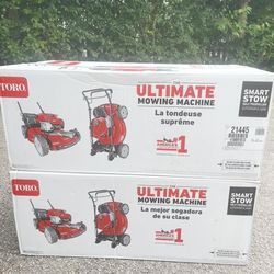 Toro New Smart Stow Self Propelled Lawnmower Never Used $400each