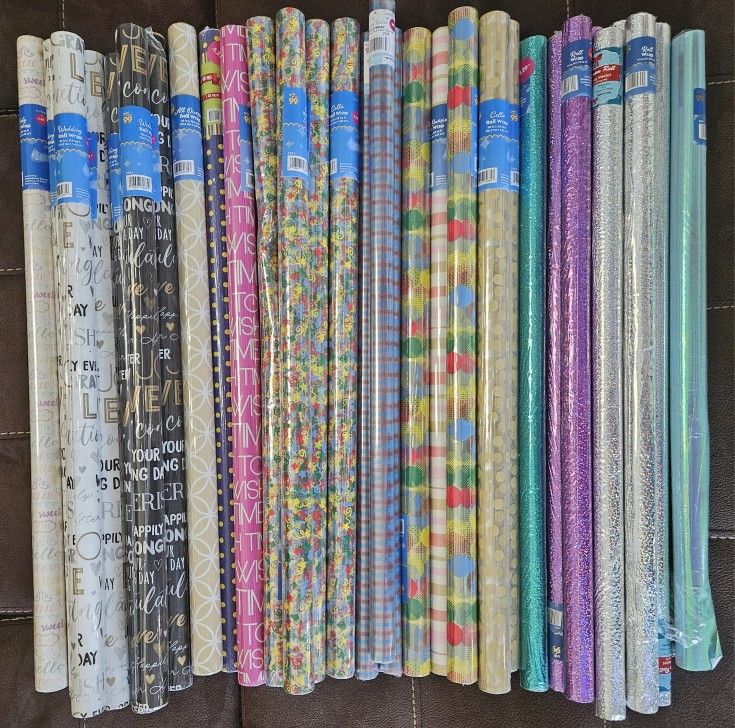 Several New Happy Easter and Several other Cello Wrap/Wrapping Paper Rolls & more