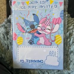 Stitch And Angel Invitations With Stickers
