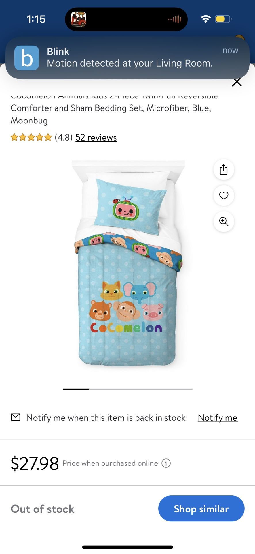 Cocomelon Twin Bedding 