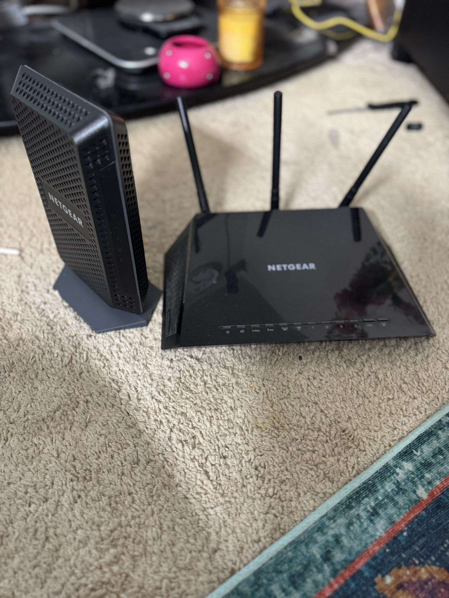 Netgear modem and router