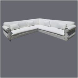 BRAND NEW 9x9ft SECTIONAL COUCHES  white  leather. CUSTOM made available