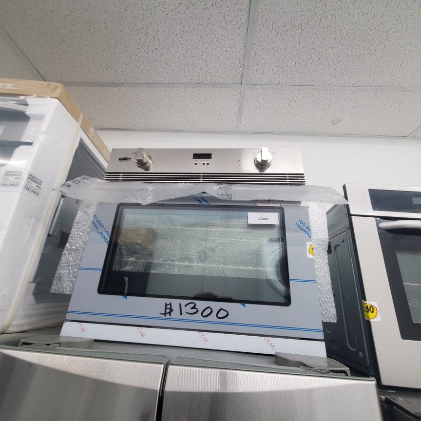 summits Gas wall oven new open box 30 inches warranty $1300