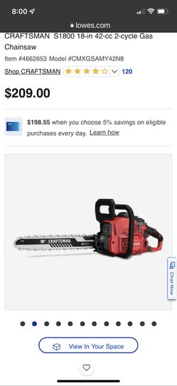 CRAFTSMAN  18-in 42-cc 2-Cycle Gas Chainsaw