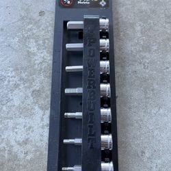 Powerbuilt 7pc Metric Hex Bit Socket Set (3/8” Drive)