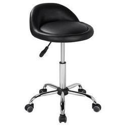 New Black Rolling Stool with Wheels, Adjustable Hydraulic Swivel Salon Stool, Spa Stool Chair