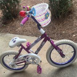 Huffy Girls Bike - Purple W/basket & Stand