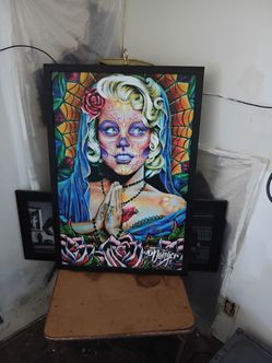 Marilyn Monroe sugar skull picture