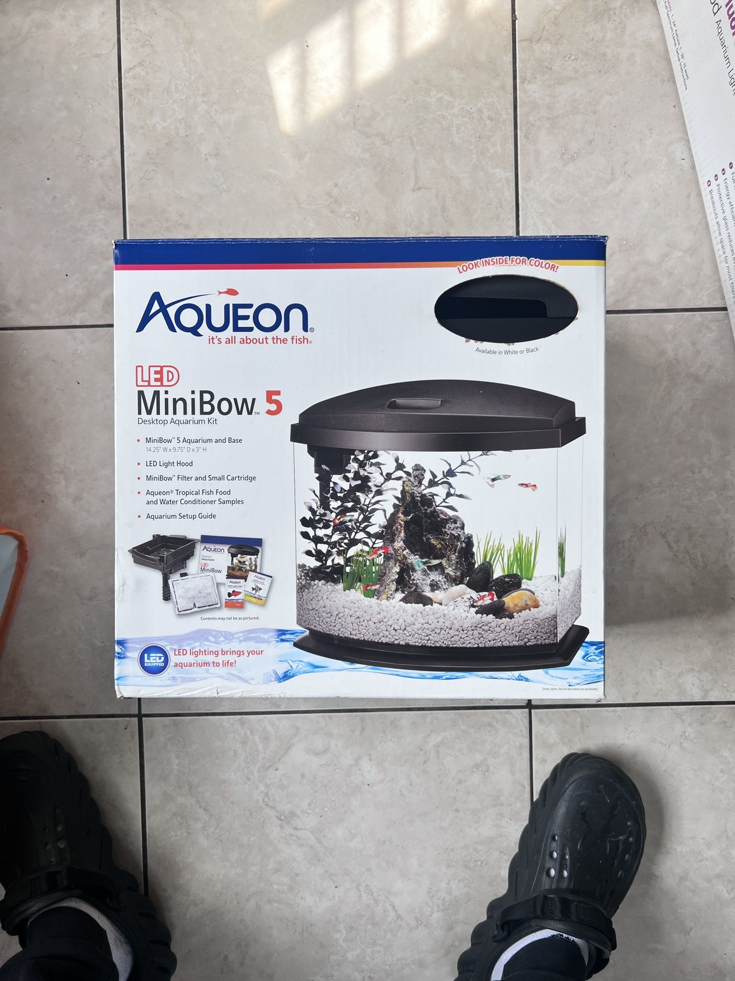 Aqueon LED MiniBow Small Aquarium Fish Tank Kit