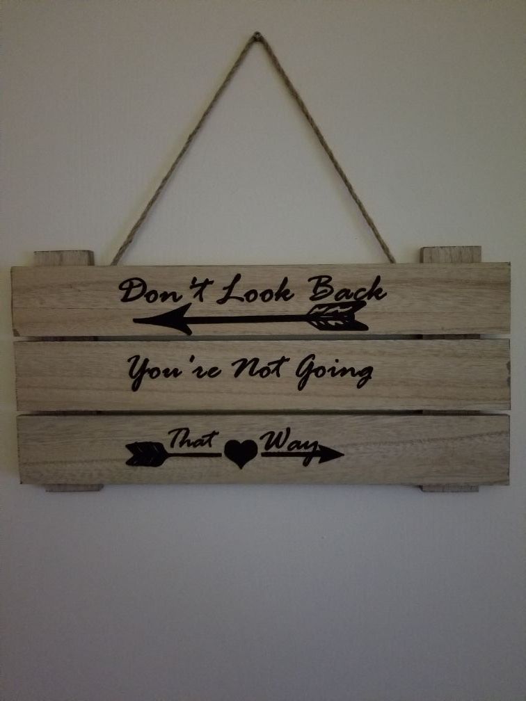 Handmade laser engraved sign