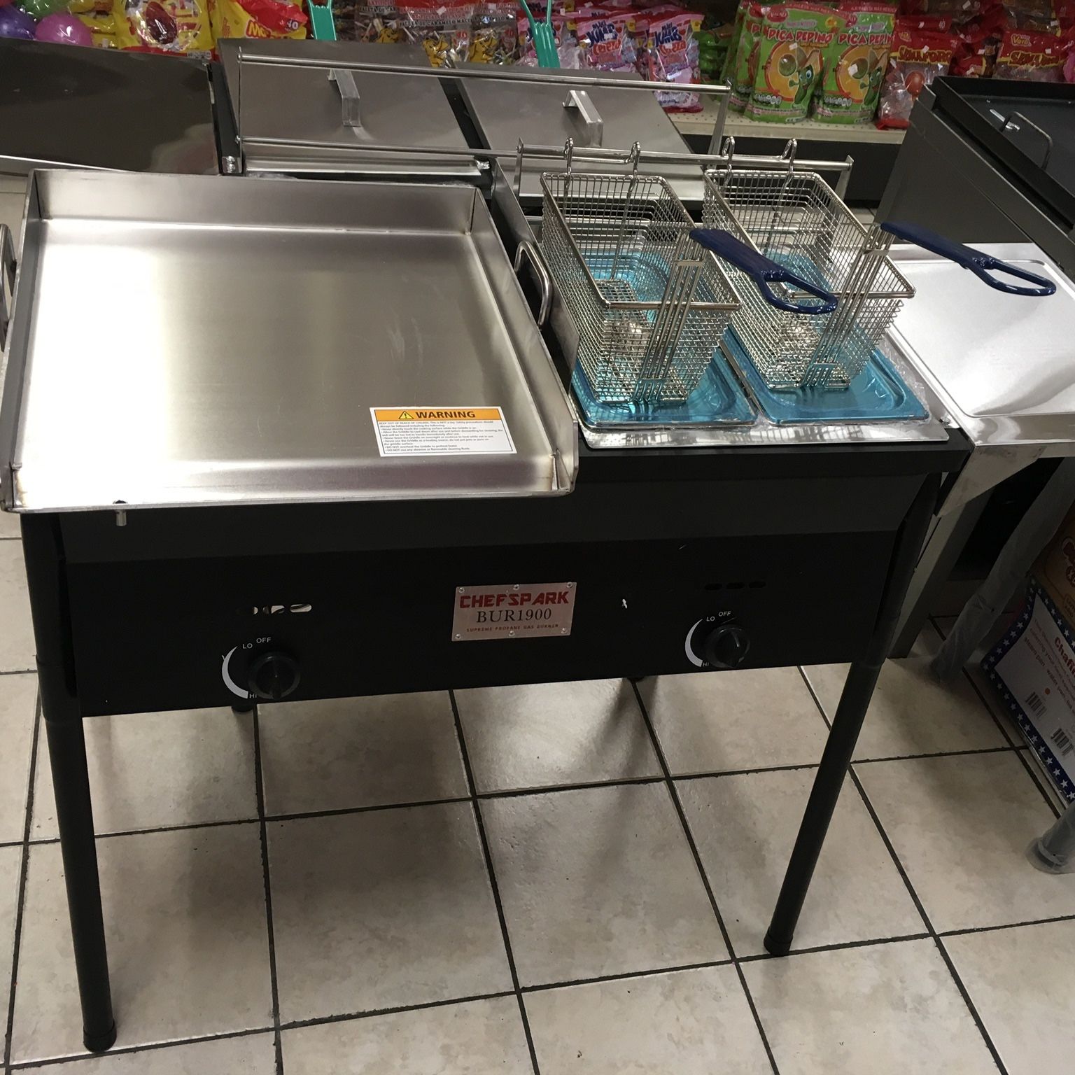 3 In 1 Burner / Grill / Fryer/ Steam Table / Plancha Para Tacos