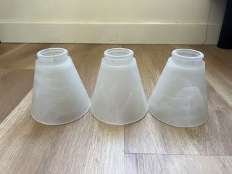 3 White Marble Bathroom Sconce Glasses