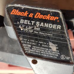 Vintage Black & Decker 3" x 21" Belt Sander VINTAGE - 1 1/3 HP WORKS GREAT