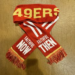 San Francisco 49ERS NFL Scarf Women's Metallic by Forever Collectibles Red Gold