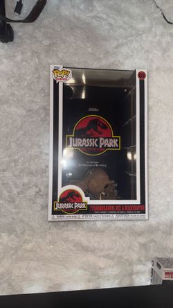 Jurassic Park T-Rex & Velociraptor Poster Funko Pop