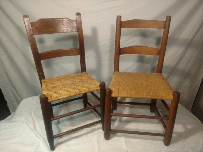 Antique Chairs For Children, Restored Cane Seats